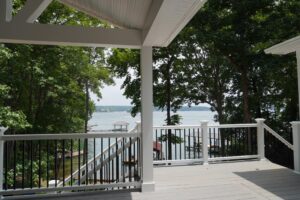 White Deck Railing